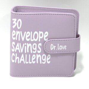 30 Envelope Savings Challenge Purple Binder NEW